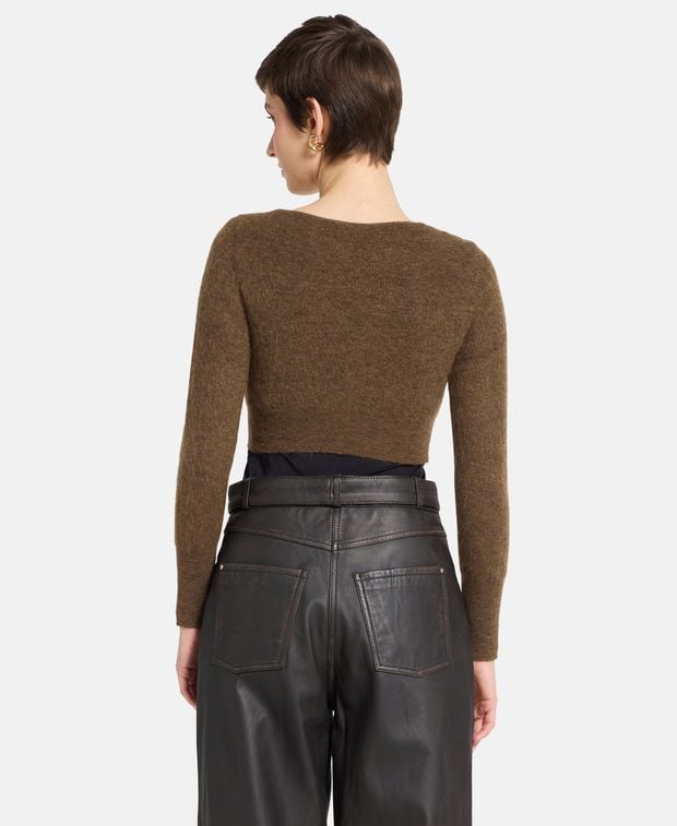 Jacquemus Wool-blend cardigan Dark Brown