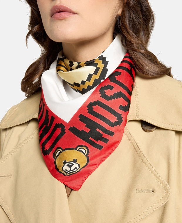 Moschino Silk scarf Red