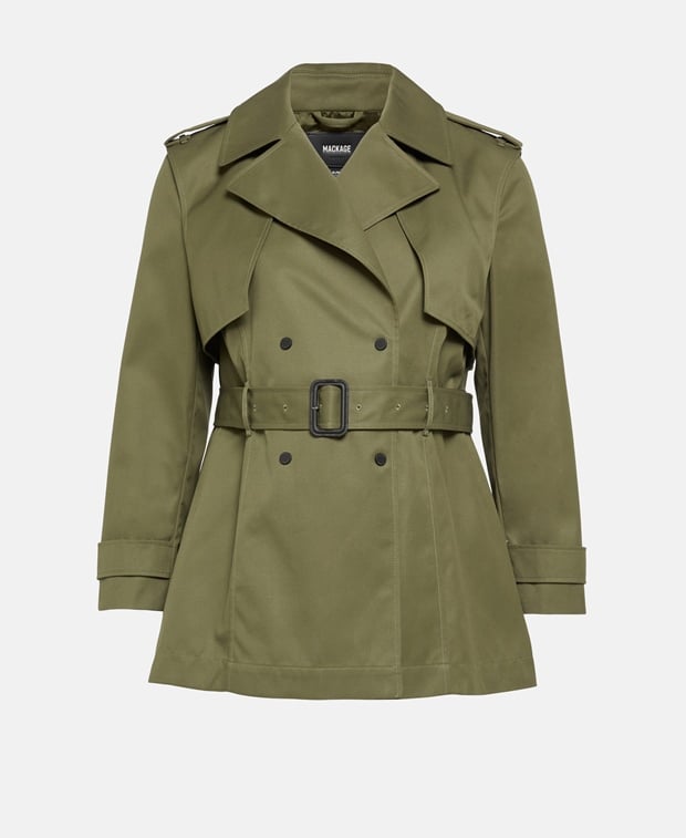Mackage Short trench coat Moss