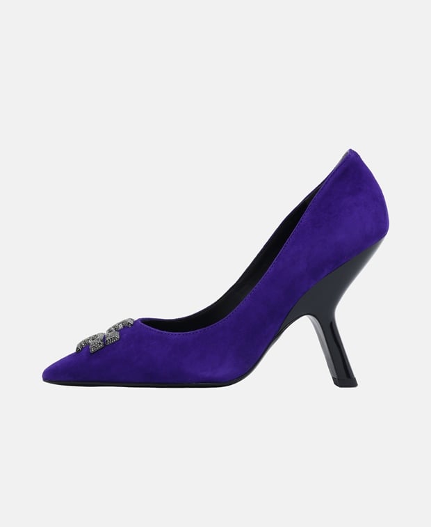 Tory Burch Eleanor Pave Pumps Purple
