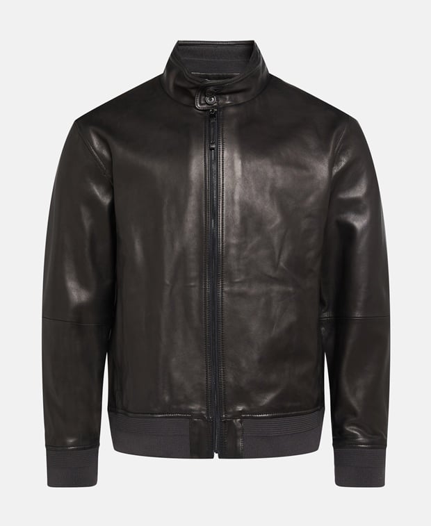 Leather blouson