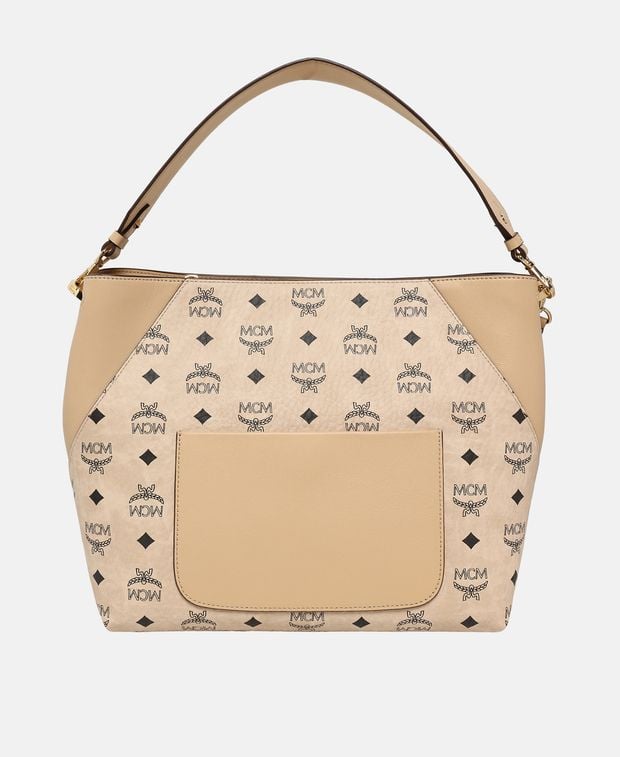 MCM Leather shoulder bag Beige