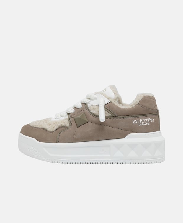 Valentino Garavani Roman stud Platform sneakers Taupe