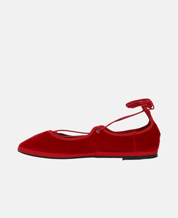 Gia Borghini Ballerina with calf lacing