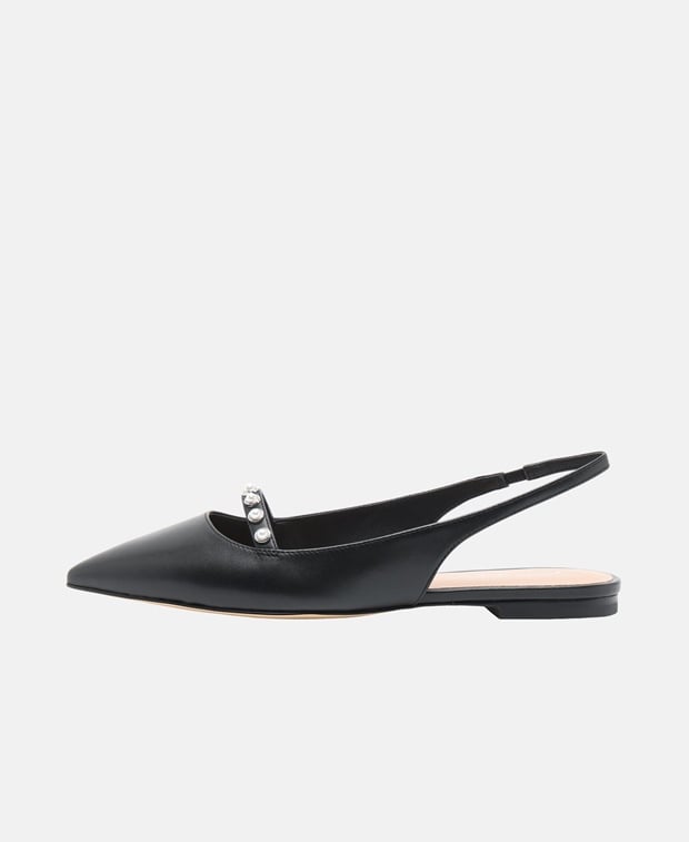 Stuart Weitzman Pearl Slingback ballerina Black