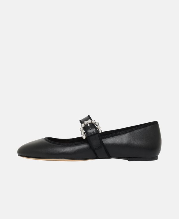 Stuart Weitzman Ballerina flat with straps Piper