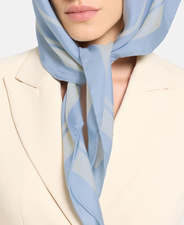 Givenchy Silk square scarf Light Blue
