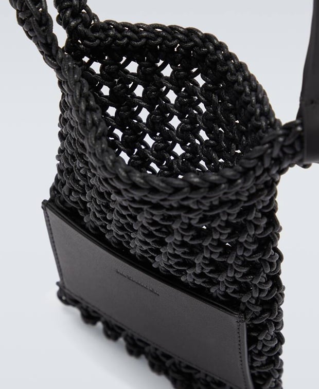 Jil Sander Cross-body bag Caviar Black