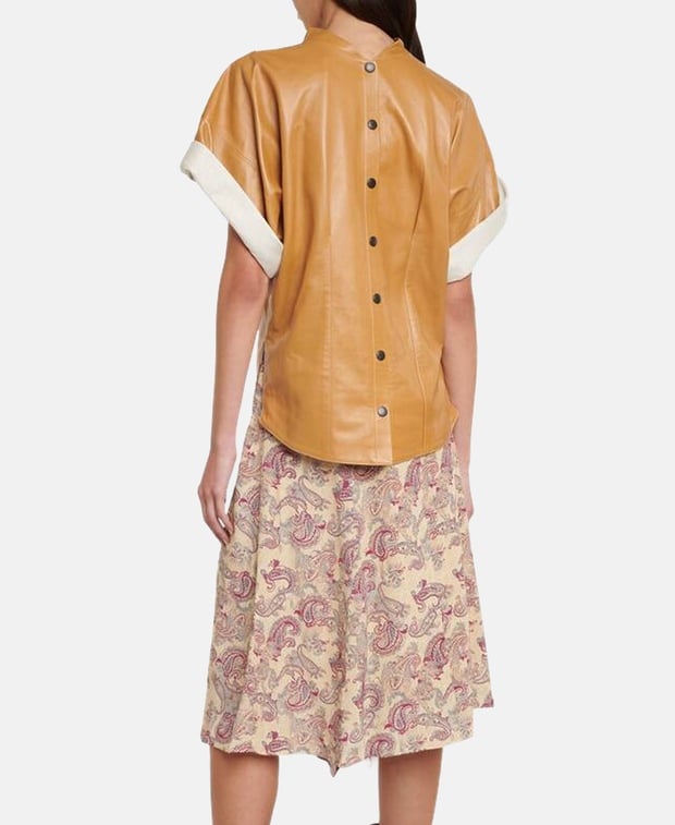 Isabel Marant Leather blouse Tan