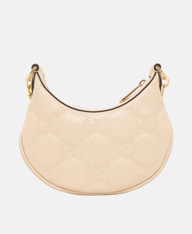 Gucci Lion Leather shoulder bag Beige