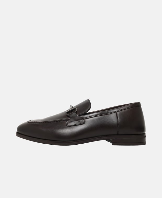 Stuart Weitzman Simon Twistbit Loafers Dark Brown