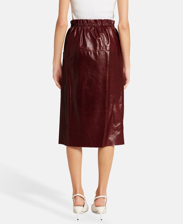 Tod's Leather skirt Burgundy
