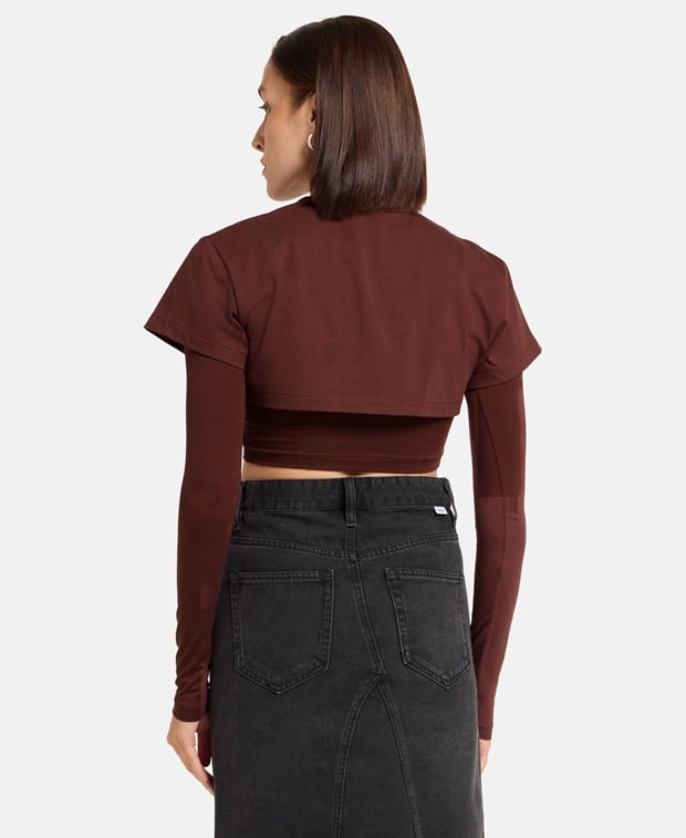 Jacquemus Cropped top Dark Brown