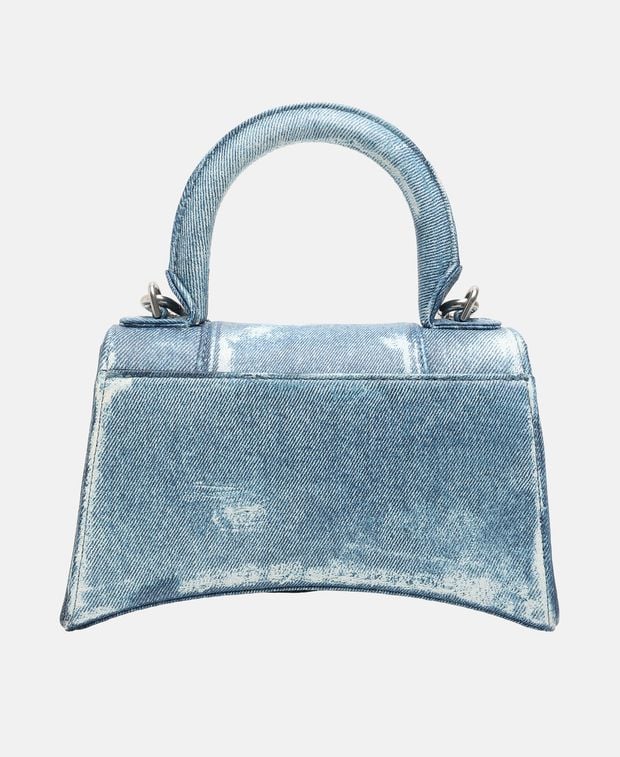 Balenciaga Leather handbag Hourglass Small Denim