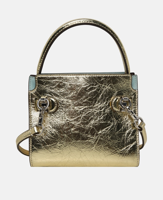 Tory Burch Lee Radziwill Leather handbag Gold