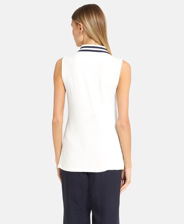 Tory Burch Sleeveless polo shirt White