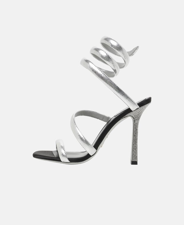 Rene Caovilla Cleo Ankle strap sandals Silver