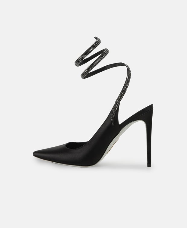 Rene Caovilla Cleo Pumps with calf lacing Black