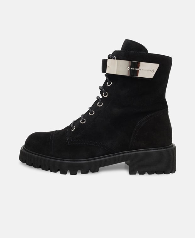 Giuseppe Zanotti I Placca Lace-up ankle boot Black