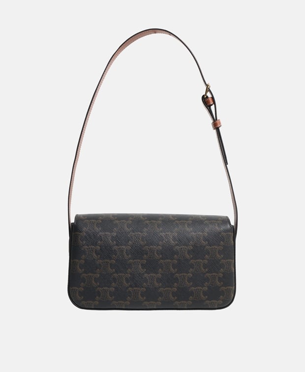 Celine Leather shoulder bag Black Coffee