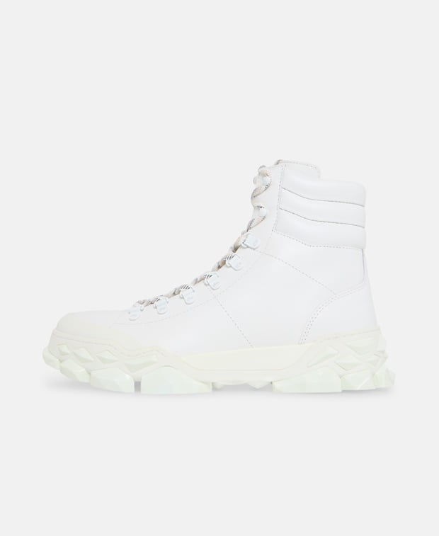 Jimmy Choo Diamond Lace-up ankle boot White