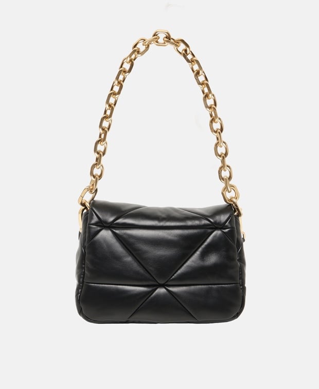Prada System Nappa Patchwork Leather shoulder bag Black