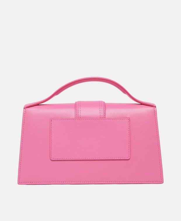 Jacquemus Le Grand Bambino Leather handbag Neon Pink