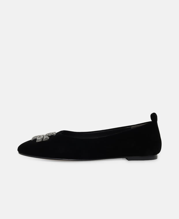 Tory Burch Eleanor Pave Ballet flats Black