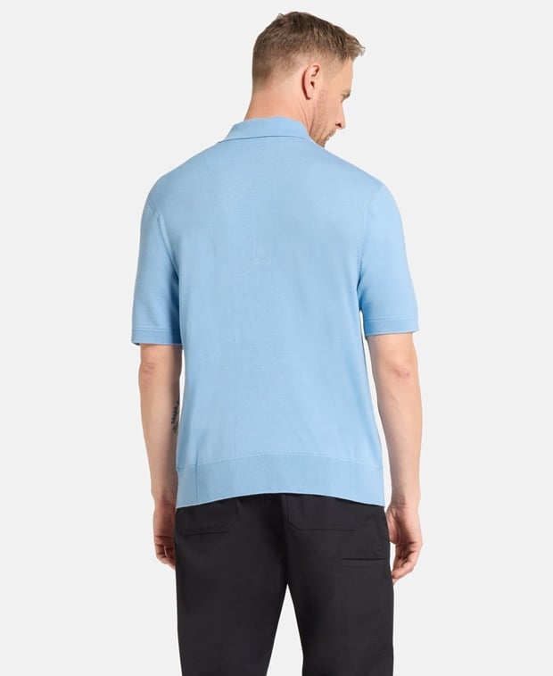 Burberry Knitted polo shirt Navy