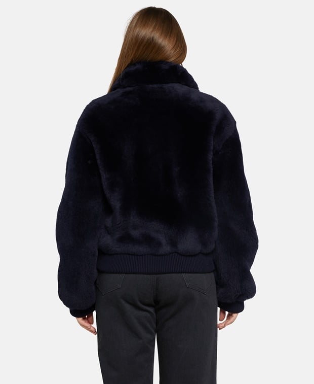 Proenza Schouler White Label Teddy fur jacket Black
