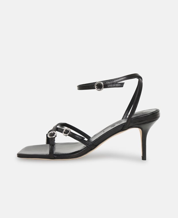 Aeyde Libby Ankle strap sandals Black