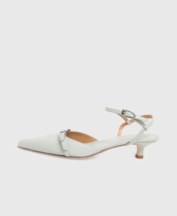 Aeyde Melia Ankle strap pump White
