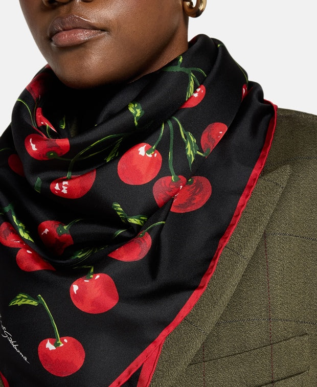Dolce & Gabbana Silk square scarf Red