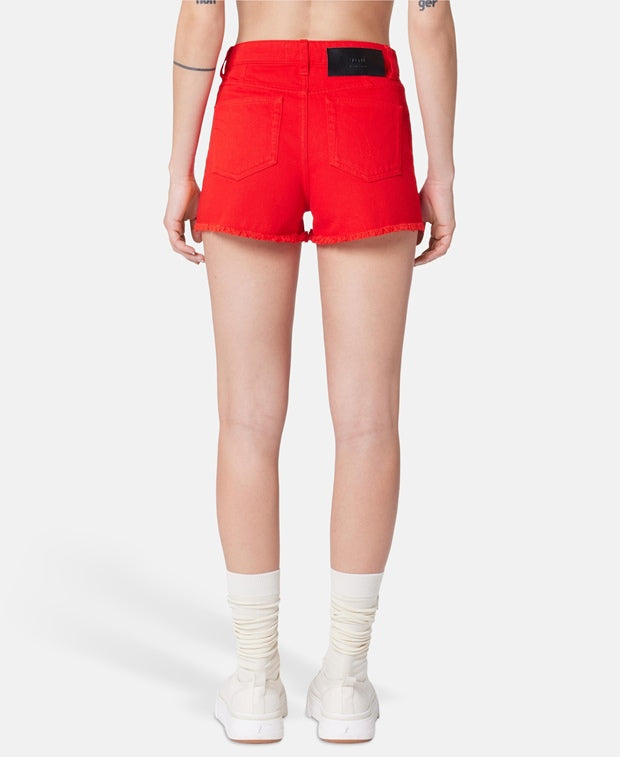 Ami Paris Denim shorts Red