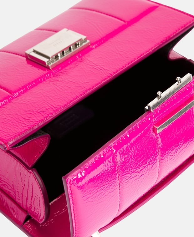 Ami Paris Leather cross body bag Fuchsia