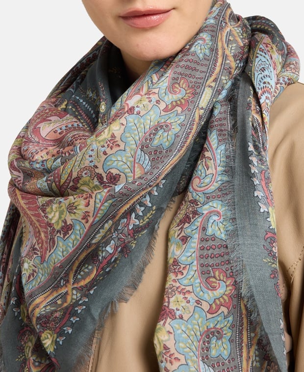 Etro Square scarf Green