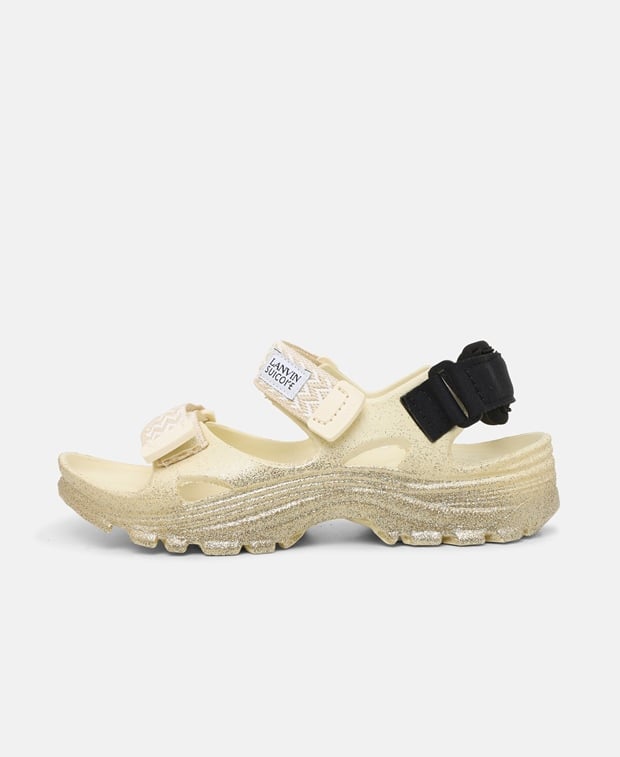 Lanvin Wave Sandals Beige