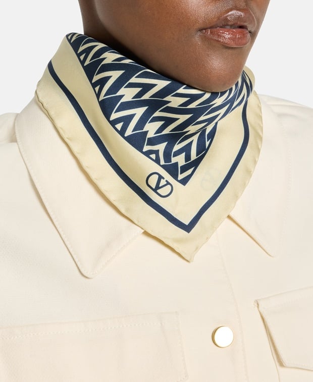Valentino Garavani Silk scarf Navy