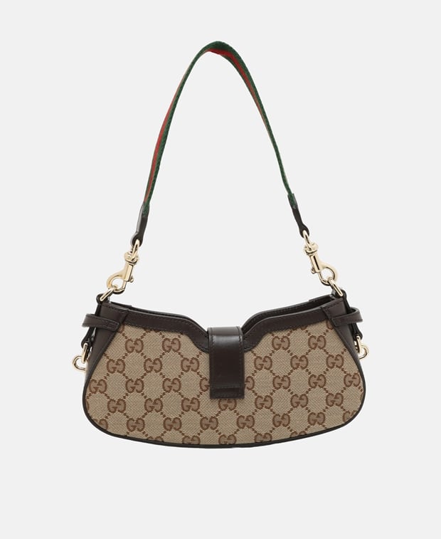 Gucci Small Moon Side Leather shoulder bag Brown