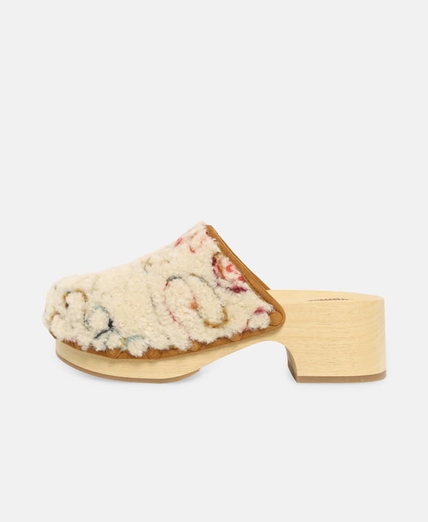 Chloé Joy Clogs White Gold