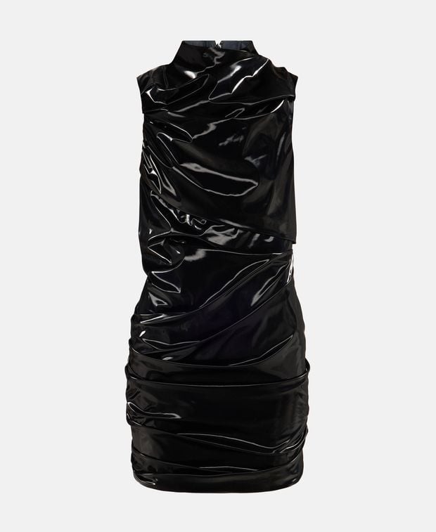 Alexander McQueen Leather-look dress