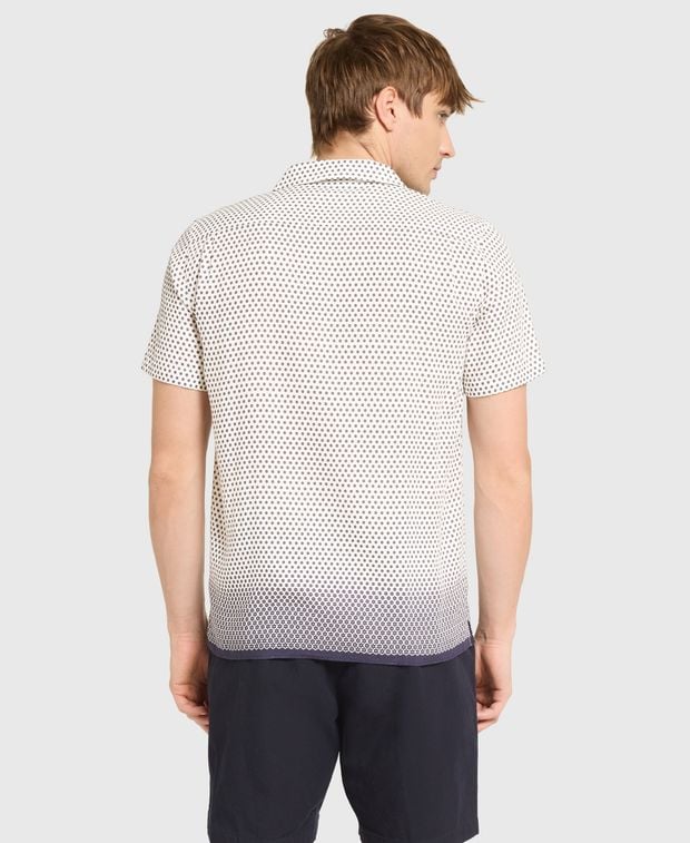 Orlebar Brown Linen-blend short sleeved shirt Hibbert Floret