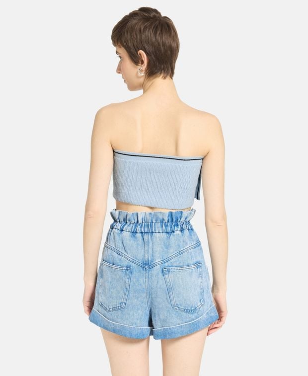 Jacquemus Strapless top Light Blue