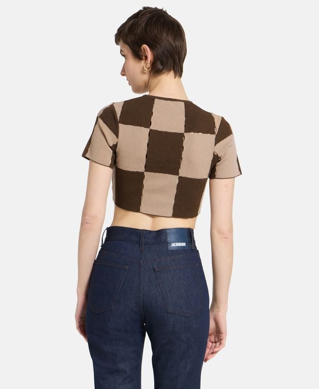 Jacquemus Knitted crop top La Maille Gelato