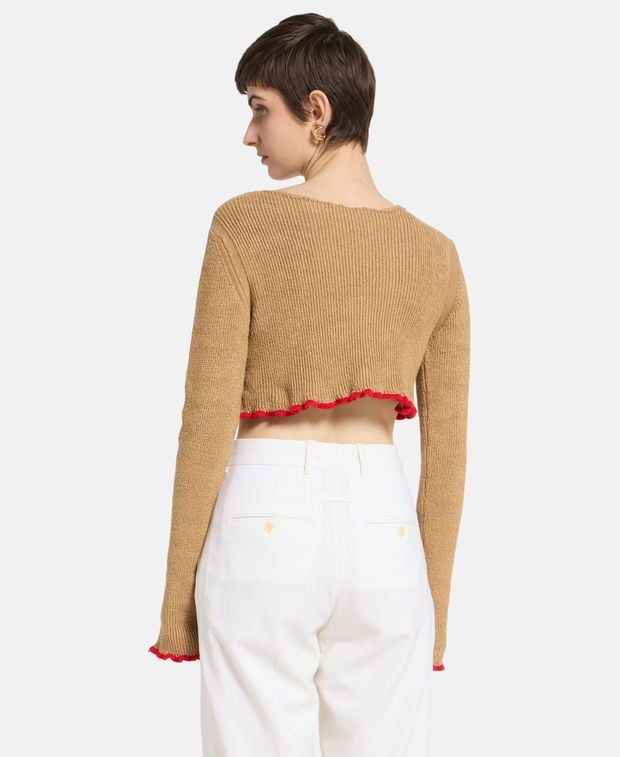 Jacquemus Linen-blend pullover Tan