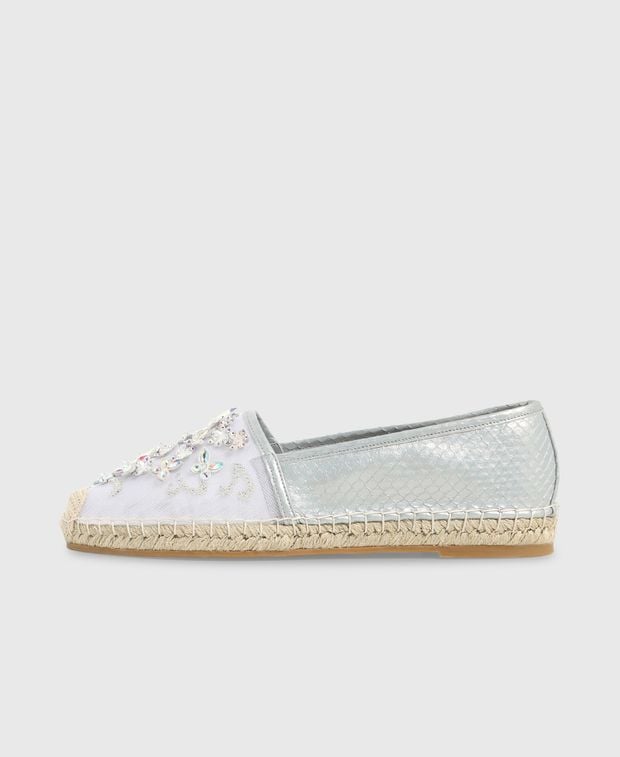 Rene Caovilla Eden Espadrilles Silver