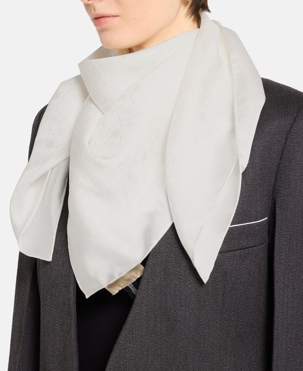 Elie Saab Silk square scarf Tinta Unita