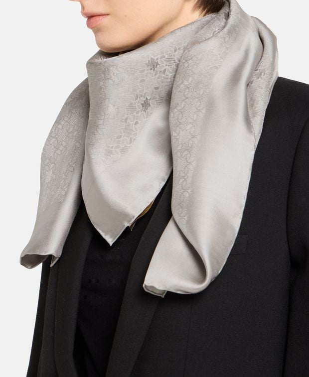 Elie Saab Silk square scarf Tinta Unita