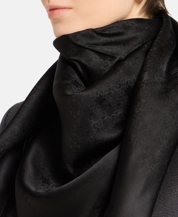 Elie Saab Silk square scarf Tinta Unita