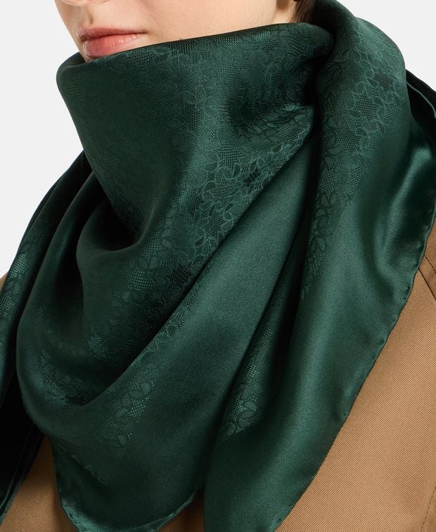 Elie Saab Silk square scarf Tinta Unita